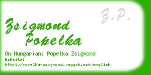 zsigmond popelka business card